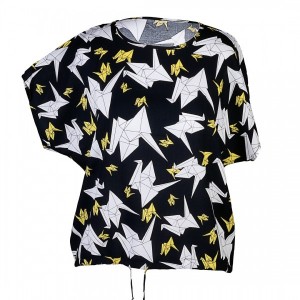 بلوز زنانه نخی آستین افتاده