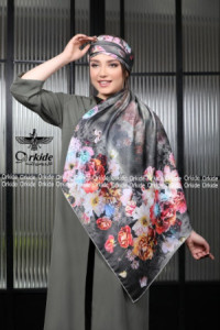 روسری نخ ابریشم گارزا ارکیده 19901-67192