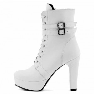 نیم بوت چرم پاشنه بلند زنانه