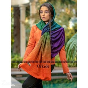 شال نخ ابریشم گارزا دیجیتال برند ارکیده کدC06-48818