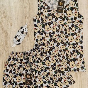 ست تاپ و شورتک و چشم بند