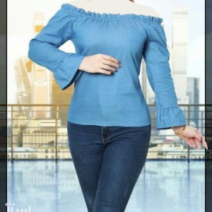 بلوز زنانه مدل یقه قایقی-66040