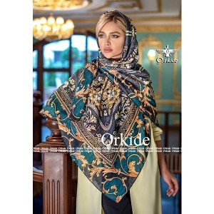 روسری نخ ابریشم گارزا برند ارکیده کد154