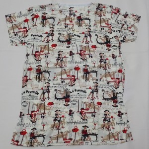 تیشرت دخترانه زنانه بسیار زیبا نخ تایلندی آستین کوتاه یقه گرد