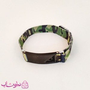 دستبند پسرانه امپریو آرمانی طرح چریکی سبز کد 2564-4