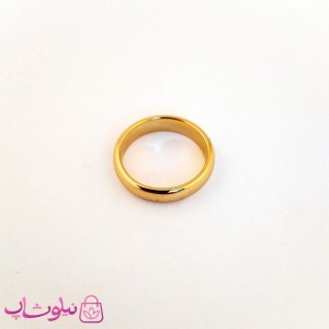 حلقه یا رینگ ساده طلایی ژوپینگ عرض 4 میل کد 992