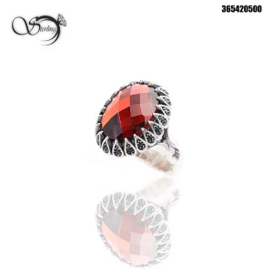 انگشتر نقره مردانه طرح یاقوت 925عیار کد 1613-133104