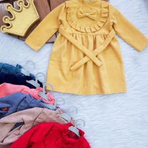 پیراهن مخمل کبریتی-126460