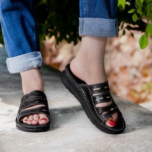 صندل چرم مونترال طبی و نرم زنانه مدل کیارا-109707