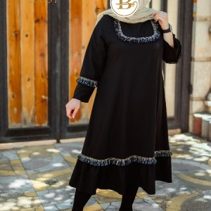 پیراهن مانتویی سایز بزرگ مدل 28007