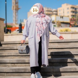 مانتو سایز بزرگ جلوباز مدل 28001