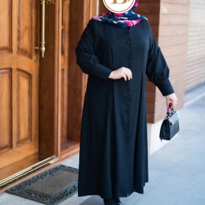 مانتو سایز بزرگ پوشیده مدل 28013