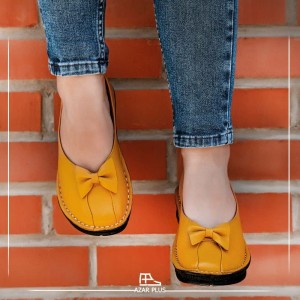 کفش روزمره طبی مدل الینا تمام چرم گاوی زنانه