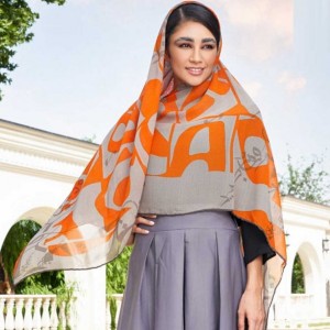 روسری گارزا- ژاکارد دست دوز بهاره