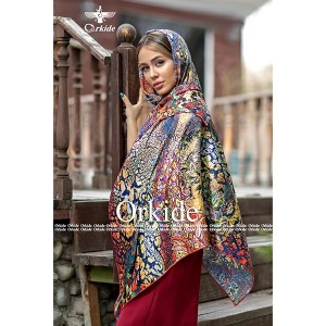 روسری ابریشم ژاکارد گوچی برند ارکیده 129-04
