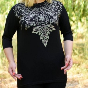بلوز طرح دار نگینی-68244