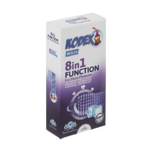 کاندوم کدکس 8 کاره KODEX FANCTION بسته 10عددی-72431