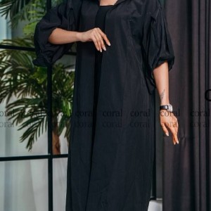 مانتو زنانه داکرون مدل مانتو خورشید پشت دکمه