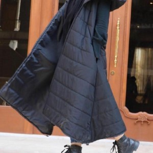 رویه زنانه پشمی مدل پافر کلاه دار